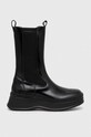 Шкіряні черевики Calvin Klein PITCHED CHELSEA BOOT без утеплення чорний HW0HW01686
