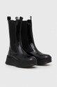Шкіряні черевики Calvin Klein PITCHED CHELSEA BOOT HW0HW01686 чорний AW23