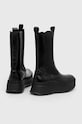 Obuwie Calvin Klein sztyblety skórzane PITCHED CHELSEA BOOT HW0HW01686 czarny
