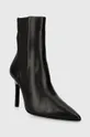 Δερμάτινες μπότες τσέλσι Calvin Klein GEO STILETTO CHELSEA BOOT 90 μαύρο