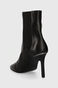 Încălțăminte Calvin Klein ghete chelsea de piele GEO STILETTO CHELSEA BOOT 90 HW0HW01708 negru