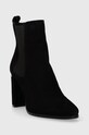 Calvin Klein sztyblety zamszowe CUP HEEL CHELSEA BOOT 80-SUE HW0HW01714 czarny AW23