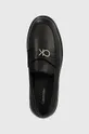 чорний Шкіряні мокасини Calvin Klein RUBBER SOLE LOAFER W/HW