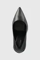 čierna Kožené ihličky Calvin Klein WRAP STIL CLASSIC PUMP 90-PEARL
