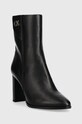 Шкіряні черевики Calvin Klein CUP HEEL ANKLE BOOT W/HW 80 HW0HW01750 чорний AW23