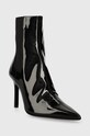 Кожени боти челси Calvin Klein GEO STILETTO CHELSEA BOOT 90-PAT HW0HW01809 черен AW23
