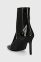 Обувки Кожени боти челси Calvin Klein GEO STILETTO CHELSEA BOOT 90-PAT HW0HW01809 черен