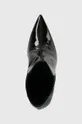чёрный Кожаные полусапоги Calvin Klein GEO STILETTO CHELSEA BOOT 90-PAT