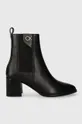 μαύρο Δερμάτινες μπότες τσέλσι Calvin Klein ALMOND CHELSEA BOOT W/HW 55 Γυναικεία