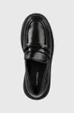 črna Usnjeni mokasini Calvin Klein PITCHED LOAFER W/HW