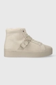 beżowy Calvin Klein sneakersy zamszowe FLTFRM CUPSOLE HT W/HW SUE WL Damski