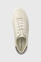 Calvin Klein sneakersy skórzane VULC LACE UP - MET beżowy HW0HW01884