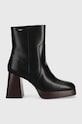 Pepe Jeans botki ABBA WOOD słupek czarny PLS50494