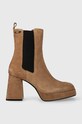 Μποτάκια Pepe Jeans ABBA CHELSEA δέρμα σαμουά καφέ PLS50495