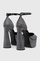 Încălțăminte Kat Maconie sandale din piele intoarsa Danu DANU.BLACK.DIAMOND argintiu