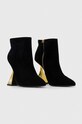 Kat Maconie botki zamszowe Sofi SOFI.BLACK.GOLD czarny AW23