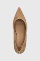 BOSS szpilki zamszowe Janet Pump 70-S beżowy 50498810.260