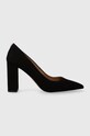 BOSS tocuri din piele intoarsa Janet Pump 90 gros negru 50503640.001