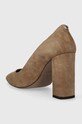 Obuwie BOSS czółenka zamszowe Janet Pump 90 50503640.260 beżowy