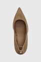 BOSS czółenka zamszowe Janet Pump 90 beżowy 50503640.260