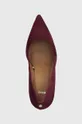 burgundia BOSS magassarkú cipő velúrból Janet Pump 90
