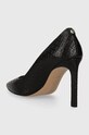 Obuwie BOSS szpilki skórzane Janet Pump 90 50504608.001 czarny