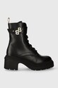 BOSS workery skórzane Carol słupek czarny 50503747.001