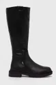 μαύρο Δερμάτινες μπότες Levi's SUPER TROOPER Γυναικεία