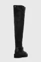 Usnjeni elegantni škornji Kurt Geiger London Hackney Biker črna