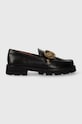 Kurt Geiger London bőr mokaszin Mayfair Chunky nappa bőr fekete 573000109.BLACK