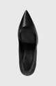 Кожени обувки с висок ток HUGO Katniss Pump 90 черен 50504354.001