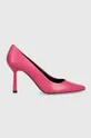 рожевий Шкіряні туфлі HUGO Katniss Pump 90 Жіночий