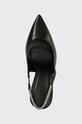Δερμάτινες γόβες HUGO Katniss Sling 90 μαύρο 50504357.001
