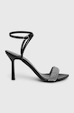 Кожени сандали HUGO Katniss Sandal 90 гладка кожа черен 50504516.001