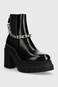Kožené kotníkové boty HUGO Kris 50509836.001 černá AW23