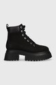 Μποτάκια εργασίας Timberland Timberland Sky 6In LaceUp δέρμα σαμουά μαύρο TB0A428J0011