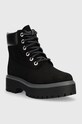 Čizme od brušene kože Timberland Stone Street 6in WP TB0A5RH50151 crna AW23