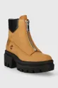 Kožené členkové topánky Timberland Everleigh Boot Front Zip hnedá