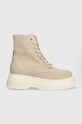 Steve Madden bocanci din piele intoarsa Gaja cu snur bej SM11002672.846