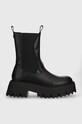 Steve Madden sztyblety skórzane Obtain płaski czarny SM11002704.05O