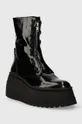 Členkové topánky Steve Madden Pearl čierna