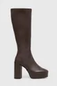 rjava Usnjeni elegantni škornji Alohas Joanna Ženski