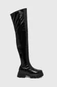 črna Elegantni škornji Buffalo Lion Overknee Ženski