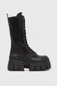Čizme Buffalo Gospher Lace Up Hi Planet friendly crna 1622352.BLK