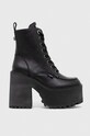 Buffalo stivaletti alla caviglia 
Killah Lace Up Mid block heel nero 1622373.BLK