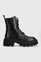 Buffalo workery Nabu Lace Up Mid nieocieplane czarny 1622344.BLK