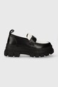 Buffalo mocasini Aspha Loafer imitatie de piele negru 1622300.BKW