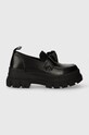 Buffalo mokasyny Aspha Loafer Bow platforma czarny 1622304.BLK