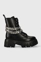 Buffalo bocanci Lion Lace Up T-Chain cu snur negru 1622367.BLK