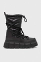 czarny Buffalo śniegowce Ava Puffer Boot Damski